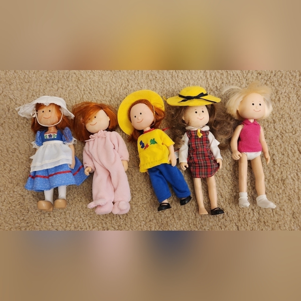 5 Vtg Eden Madeline Dolls #X‎